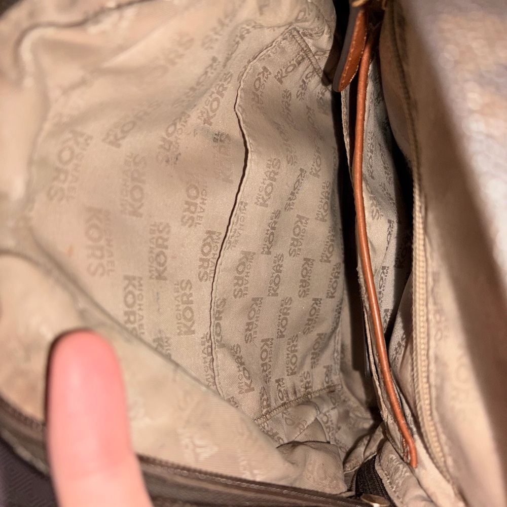 Michael Kors Signature Brown Backpack - Picture 10 of 11